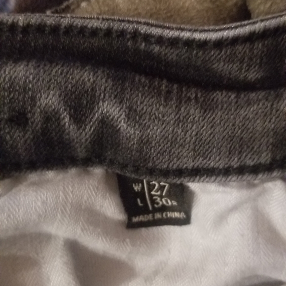 Abercrombie & Fitch skinny patched grey low ride Jean's - Picture 7 of 7